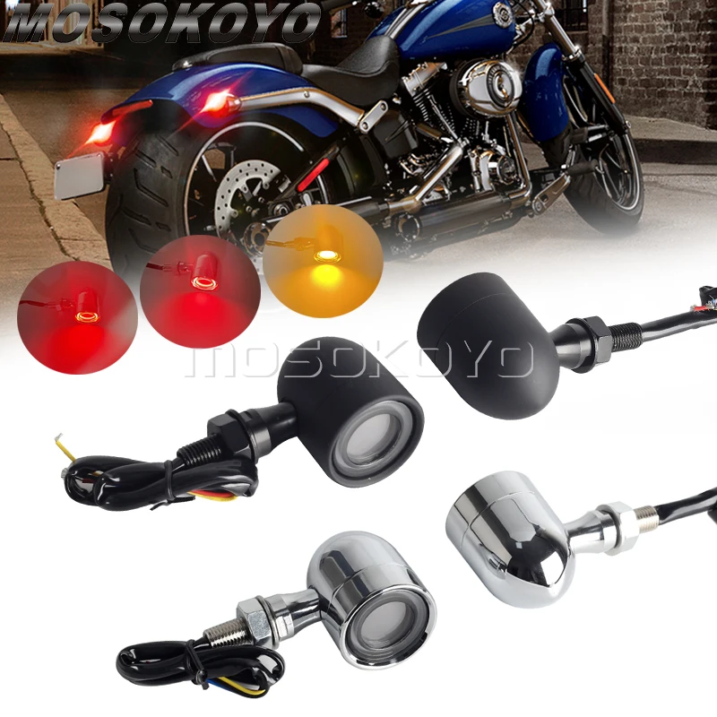 Motorcycle 10mm Turn Signal Indicator Light LED Flashing Bullet Brake Lamp For Harley Chopper Bobber Cruiser Custom For Honda