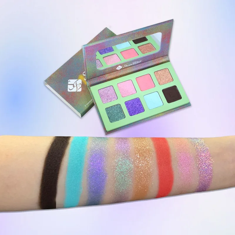 Sheene Ffect Xunfeite Small Seven Eight Color Chameleon Secret Realm Eyeshadow Palette Powder Ultra Shiny High-End Versatile