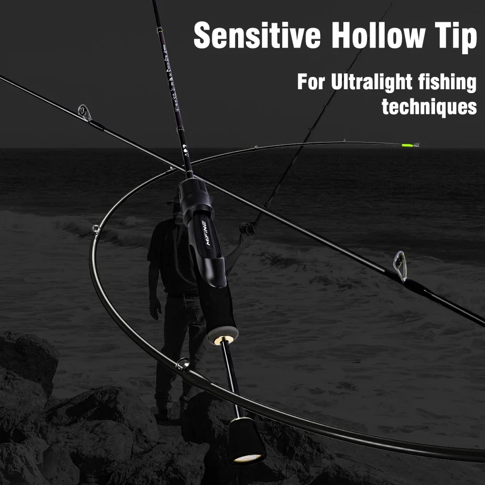 MIFINE PEGASUS UL Ultralight Spinning Fishing Rod Lure 0.8-3.5G 30T Carbon Fiber Hollow Tips Fuji Rings For Trout Fishing Pole