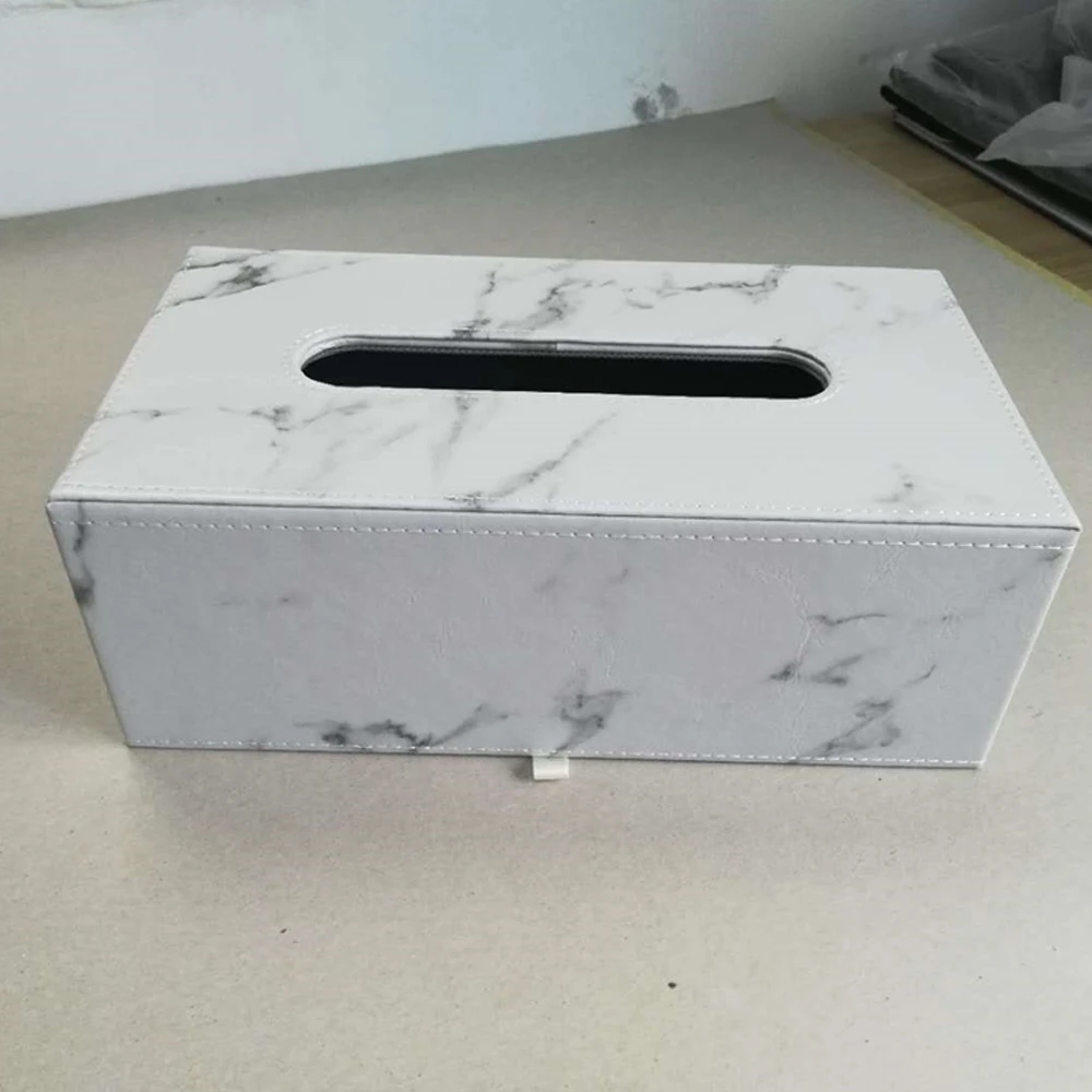 Leather Tissue Box High Quality Car Tissue Paper Dispenser Tissue Storage Container Anti-moisture Household Tissue Storage Box