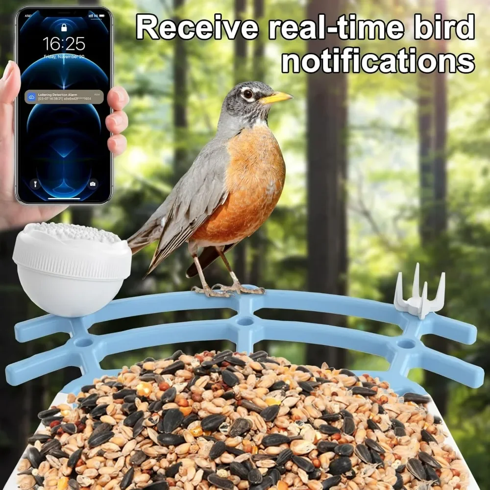 Bird Feeder with Camera Outdoor, Smart Bird Feeding House with Solar Powered, Built in 2560P HD WiFi Camera