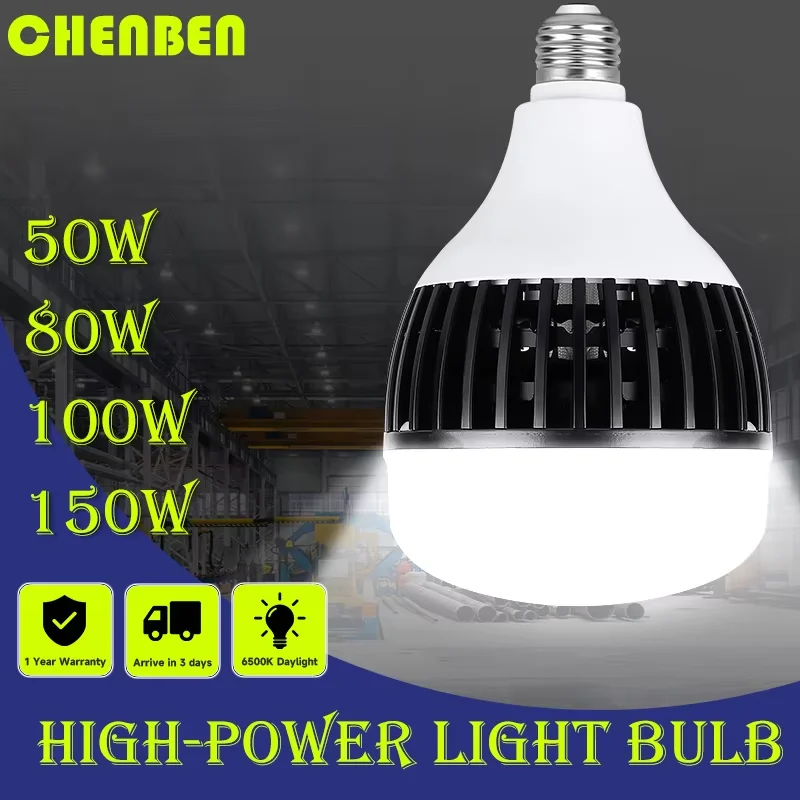 

E27 High-Power LED Light Bulbs 220V 100W Ball Bulb Lamp Super Bright Lighting Fixture for Home Kitchen Garage Hall Led E27 Light