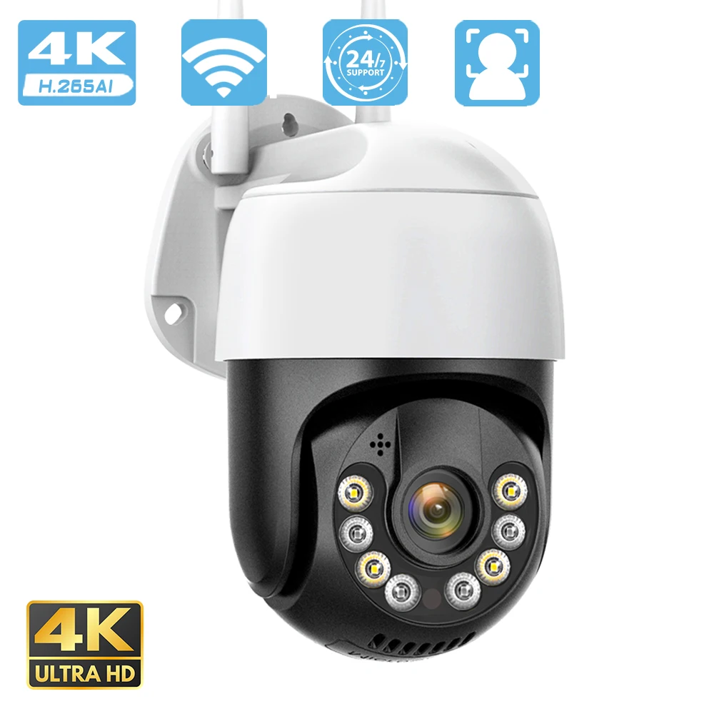 Top 4K 8MP 5MP Audio HD PTZ WiFi kamera AI deteksi manusia 1080P rumah pintar CCTV keamanan kamera IP pelacakan otomatis Video