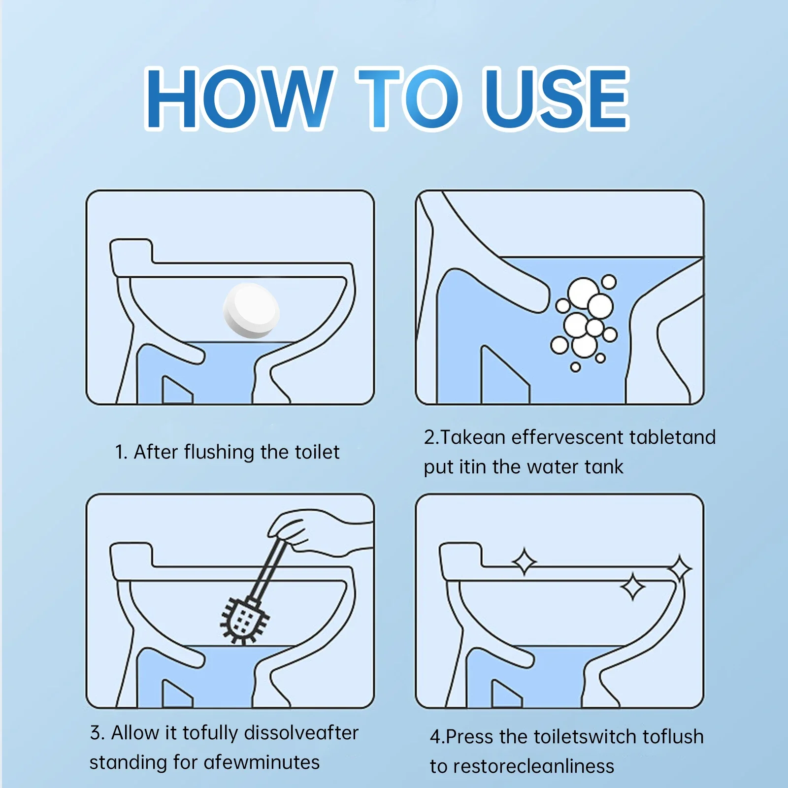 Compresse per la pulizia dei WC da 12 pezzi. Gocce effervescenti rimuovono scaglie, ruggine, macchie odori Detergente gorgogliante automatico per la tua ciotola