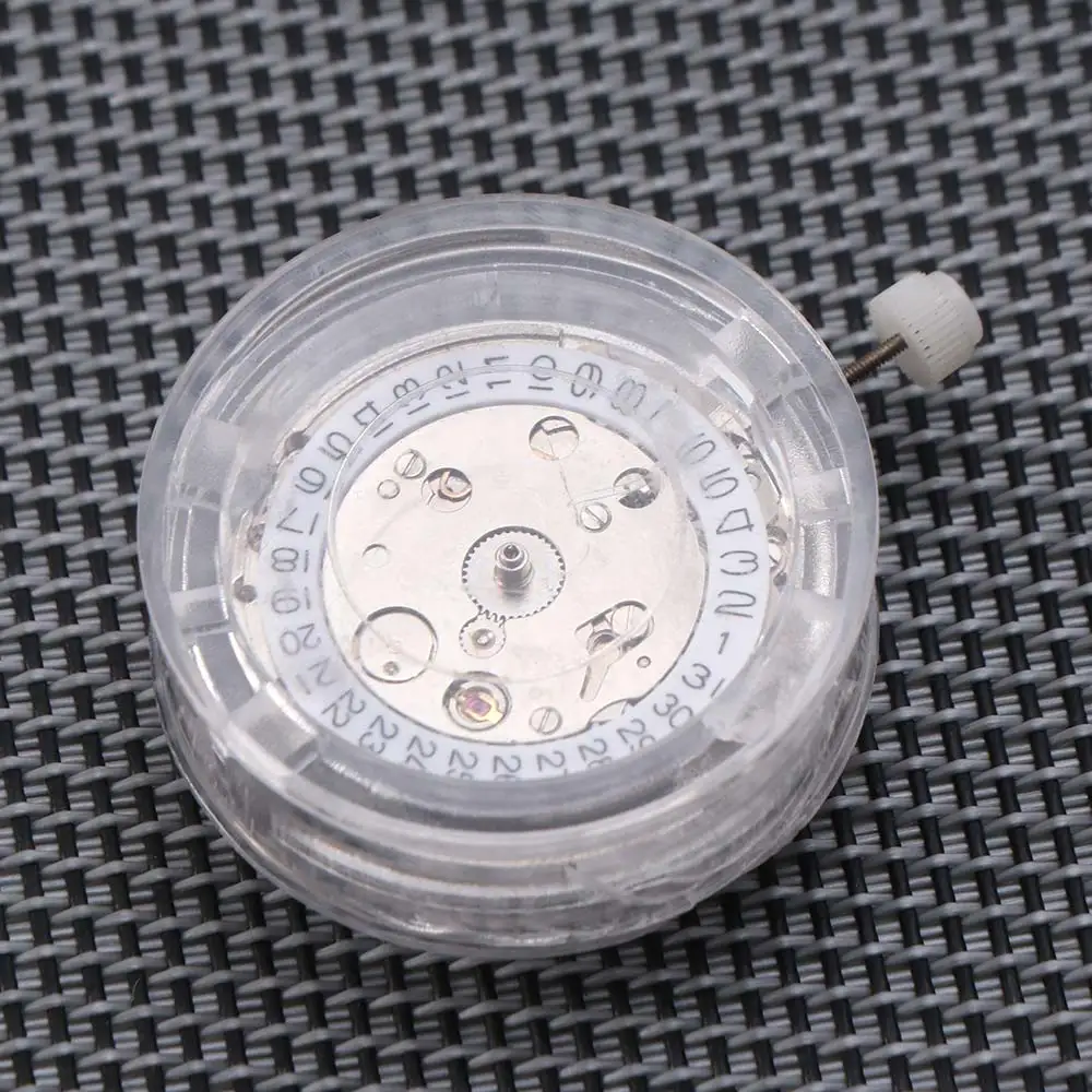 White Movement 2813 Watch Movement 3 Pin Design 3 Hands Watch Movement Replacement Single Calendar Automatic Mechanism