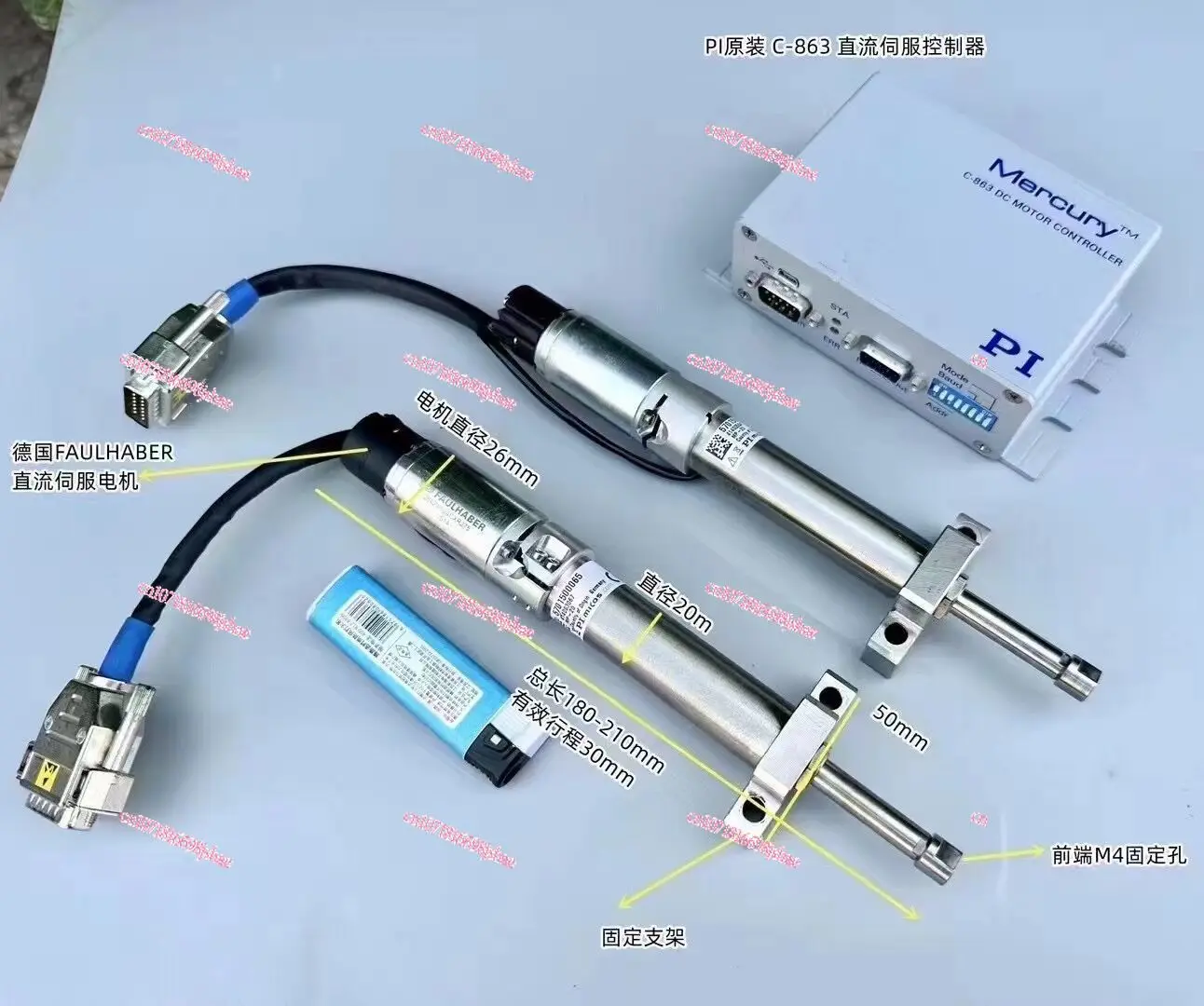 Germany PI MP-20 C-863 High Precision Linear Actuator 0.1 Μm Resolution 30mm Stroke