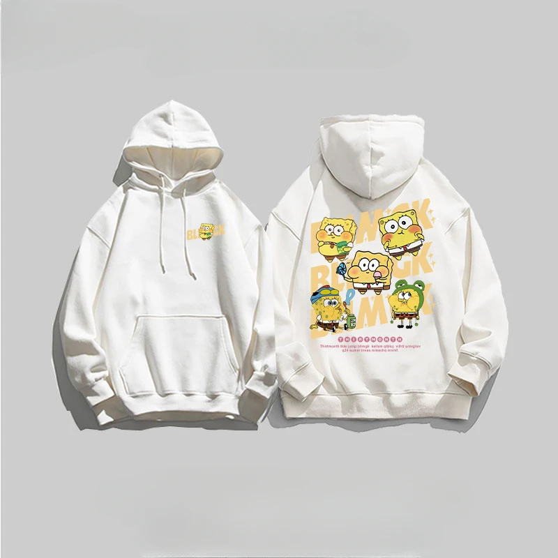 Fashionable casual Spongebob Cartoon Anime periphery Boys and girls hoodies Autumn and Winter Parent child clothing hoodie