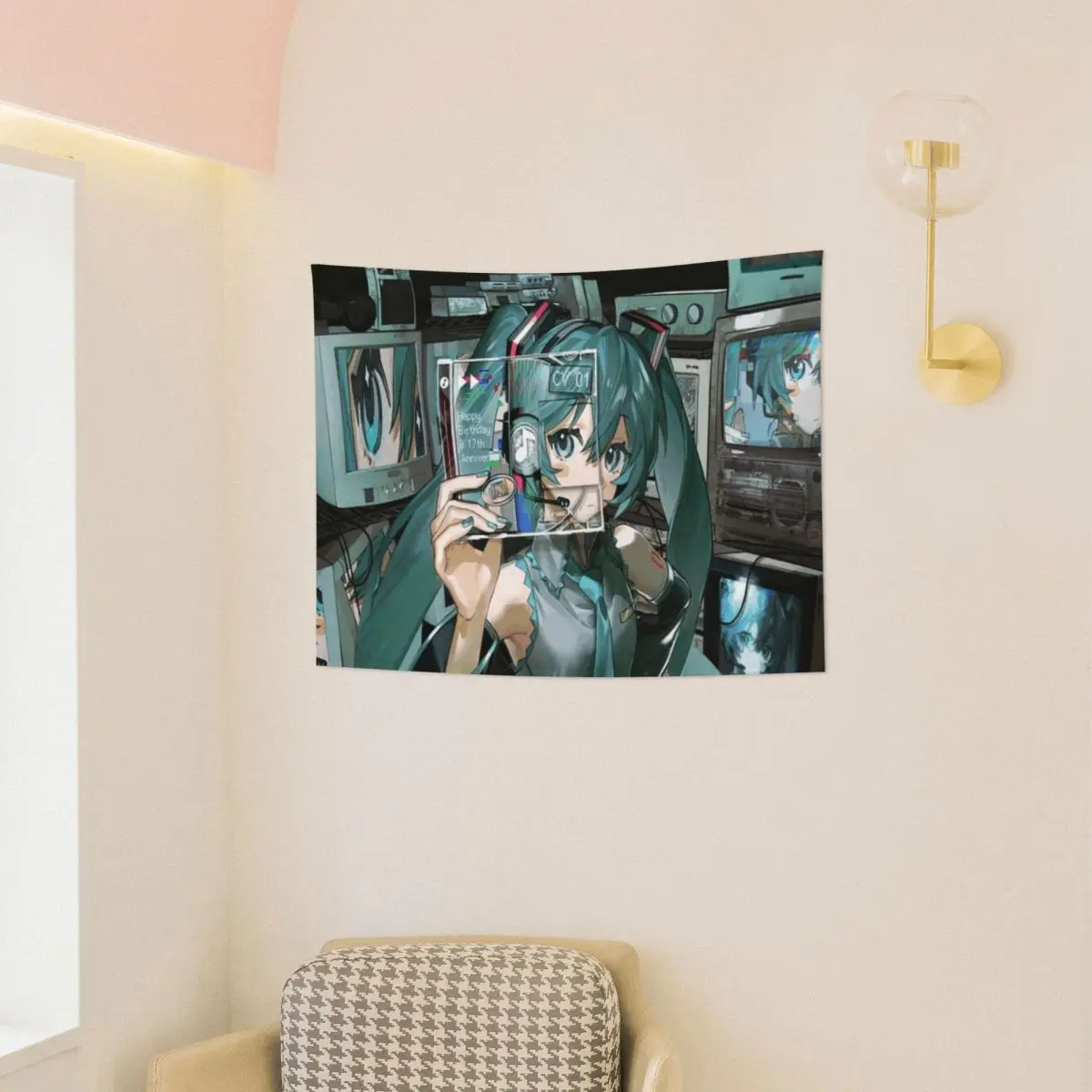 Hatsune Miku Tapestry Wall Hanging Tapestries for Bedroom Dorm Room Decor