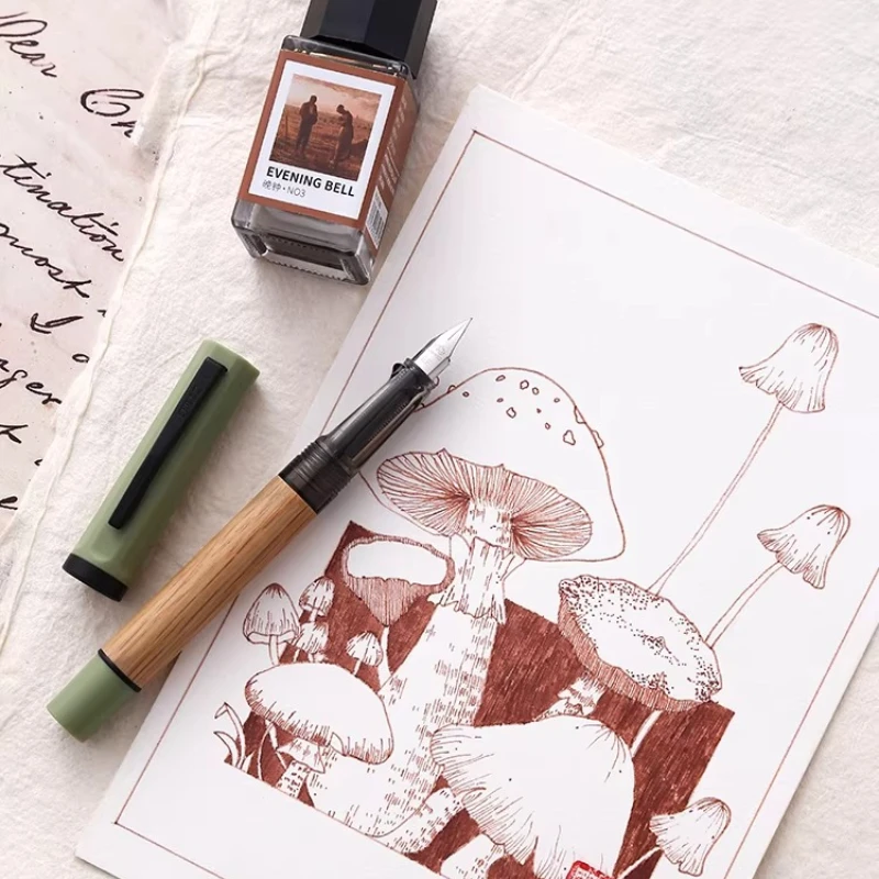 Wooden Rod Pen EF Nib Light Color Special Hook Pen Sketch Pen Watercolor Painting Tools Stationery Comics Stroke Art Supplies