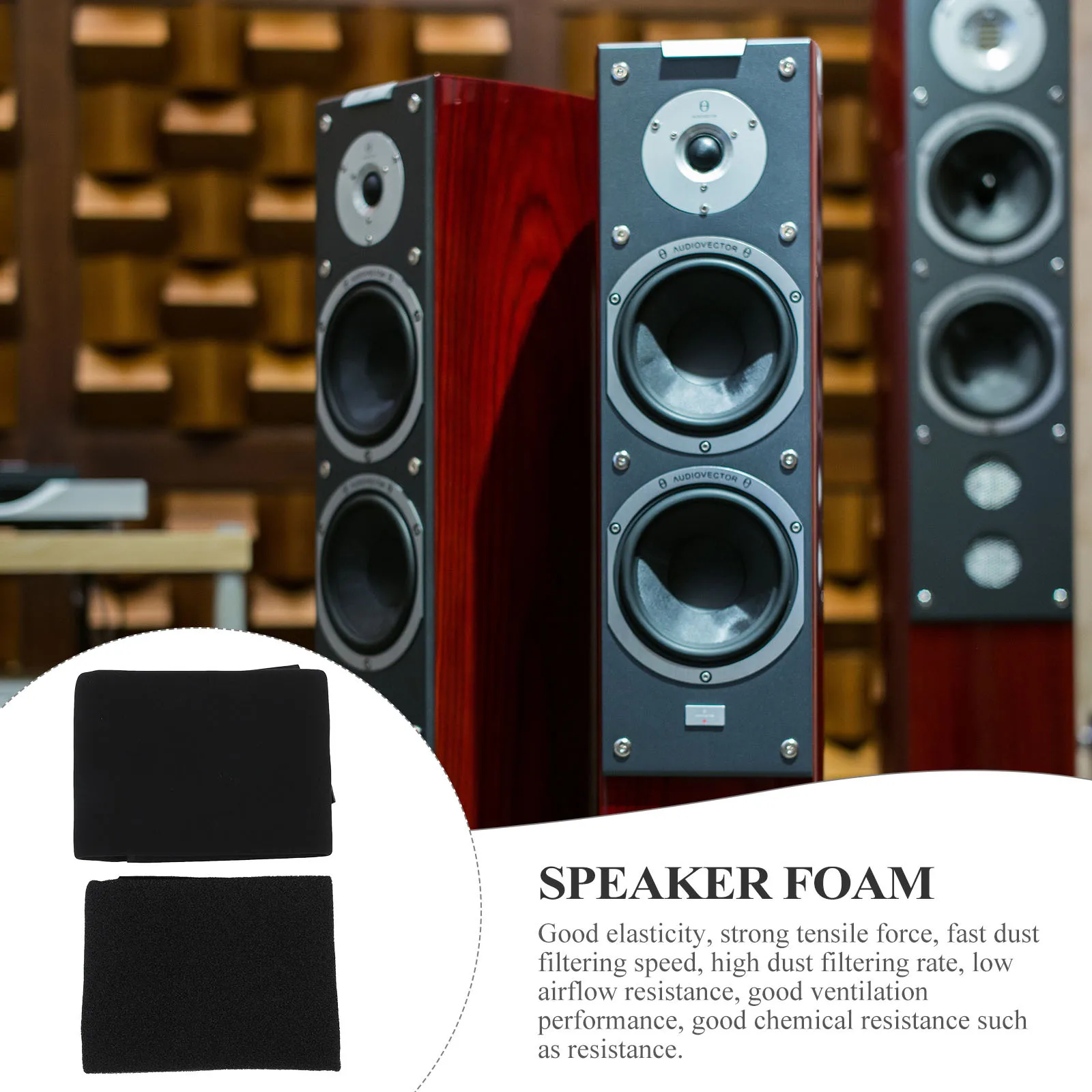 2 ورقة مكبر صوت شواء قماش مقاوم لدرجات الحرارة العالية، حصيرة خففت الصوت المتينة لمكبرات الصوت المسرحية، غطاء شبكي من القماش #6