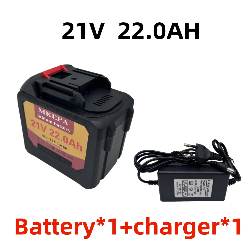 5S4P 21V for Makita tools 18650 lithium battery can charge 22000mAh.21v Battery with high current and high discharge. Charger.