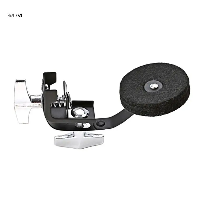 

Drum Tone Control Drum Damper Mute Tone Black Metal Felt Clamp-on Tone Control Muffler M89D