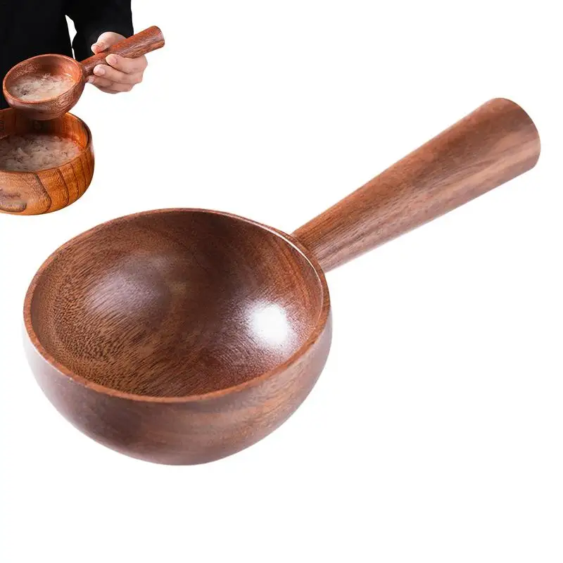 

Natural Wooden Spoon Soup Ladle Kitchen Utensils Tableware Cooking Catering Supplies Non Stick Pot Cutlery Accessories