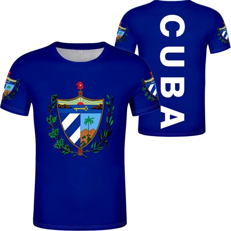CUBA National Emblem Flag 3d Print T-Shirt New Fashion Short-sleeved Tshirts Daily Casual Oversized O Neck Men Women Camisetas