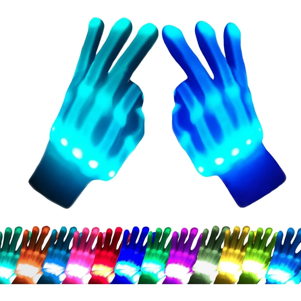 

Kids Toys 12 Colors LED Gloves Cool Toys Gifts for Age 5-7 8-12 Years Old Boys Girls Stocking Stuffers Kids Teens Christmas Hall