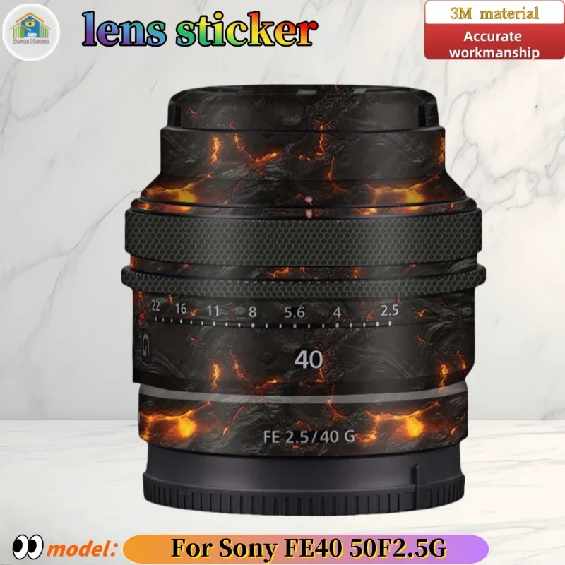 FE40/50F2.5G สําหรับ Sony FE40/50F2.5G เลนส์กล้องสติกเกอร์, ผิว DIY, การตัดเย็บที่แม่นยําสวมใส่ป้องกันฟิล์ม