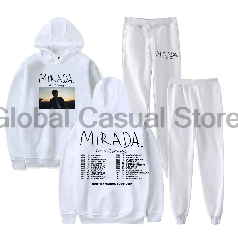 Ivan Cornejo Mirada Tour Pullover Hoodie Jogger Pants Two Piece Set Sweatshirts+Sweatpants Women Men's Set