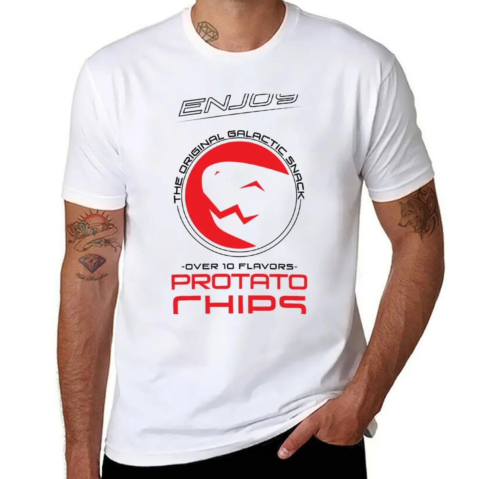 

Protato Chips ad style (black text) T-Shirt t shirt for man t shirt man casual t shirt man plain T-Shirt
