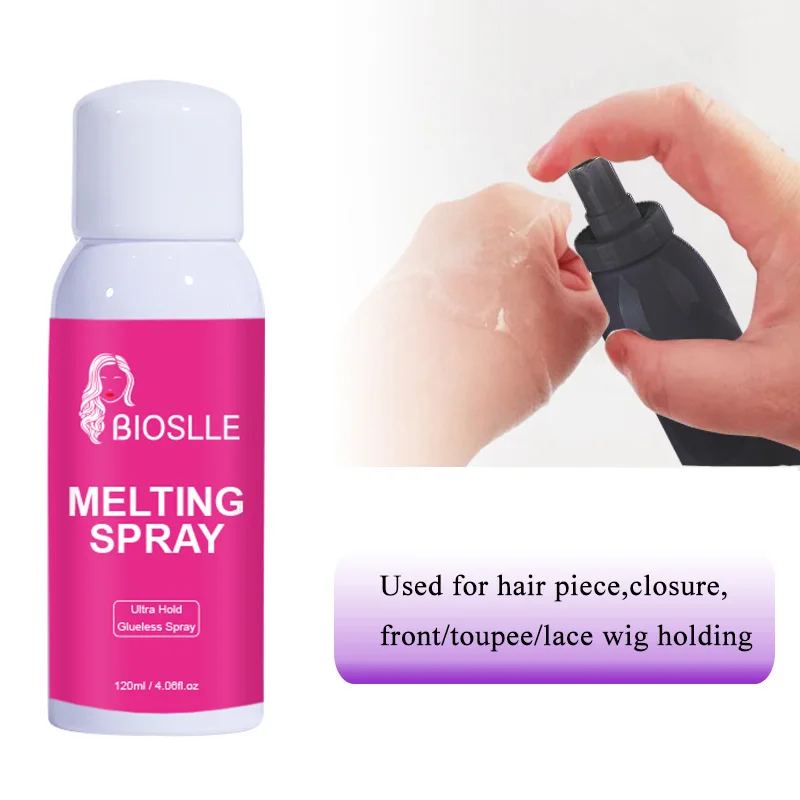 2PCS BIOSLLE 120ml Quick Dry Hair Glueless Strong Hold HD Wig Lace Adhesive Glue Holding Melting Spray