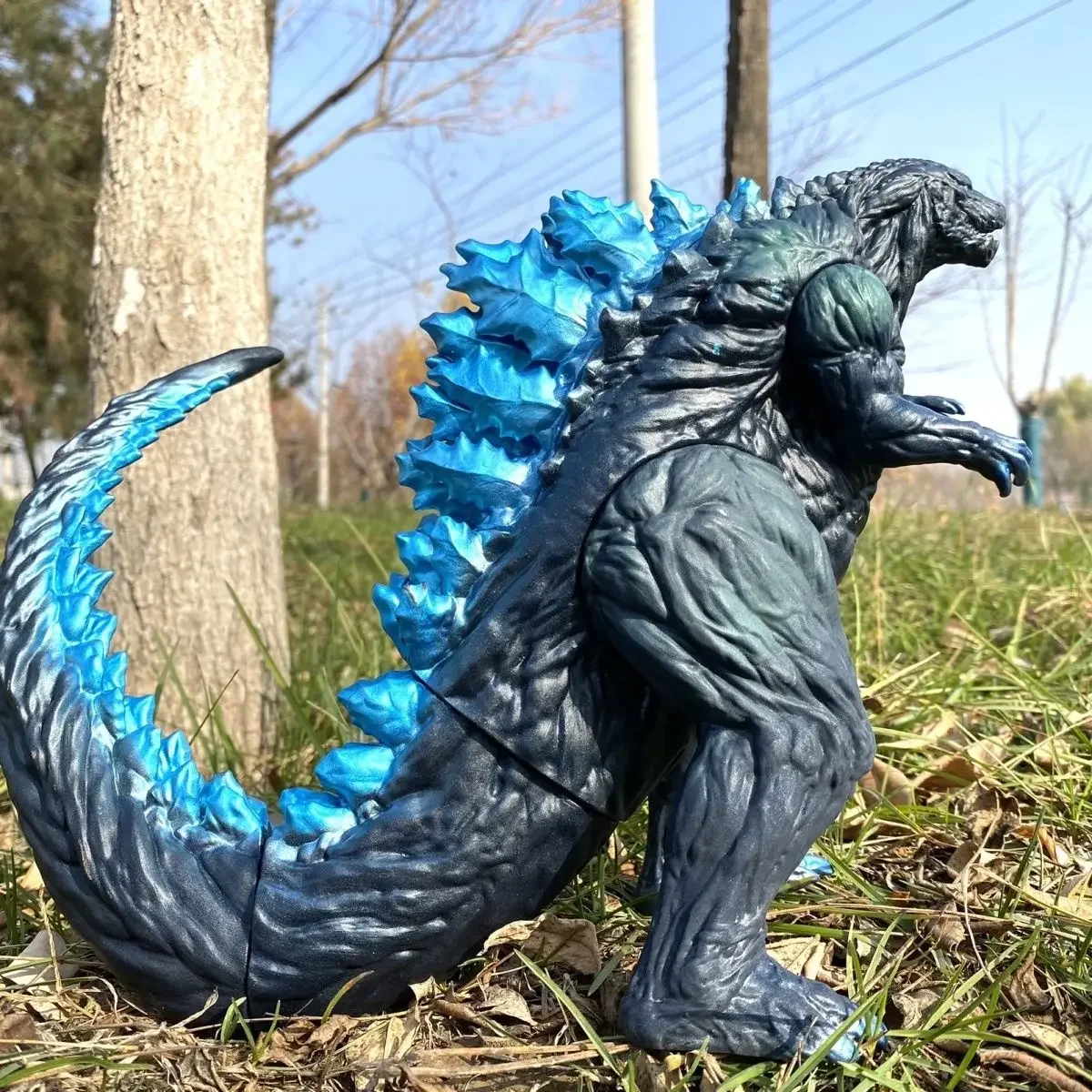 Godzilla Vs King Kong The King of Monsters Space Burning Godzilla Soft Rubber Doll King Ghidorah Monster Dinosaur Joint Movable