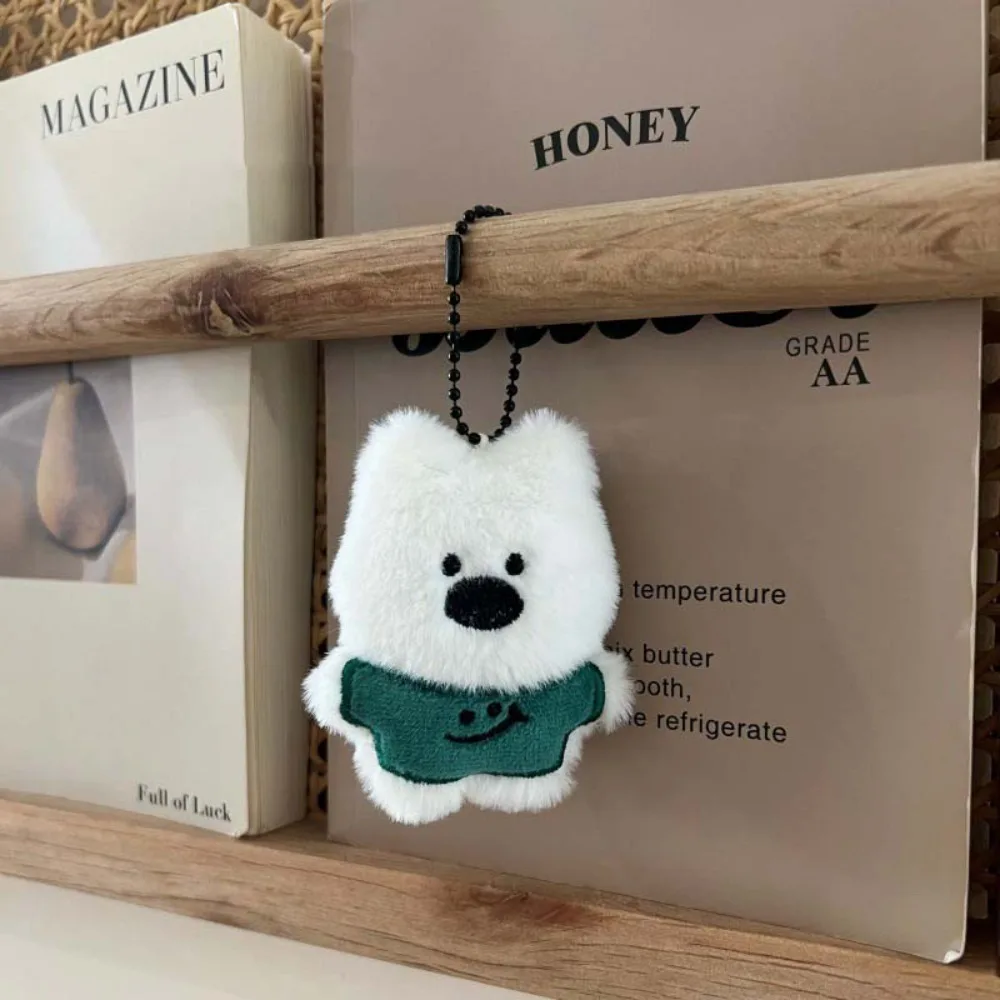 

West Highland White Terrier White Puppy Plush Pendant Stuffed Plush Dolls Bag Pendant Cartoon Key Chain Charms Anime Plush Toy