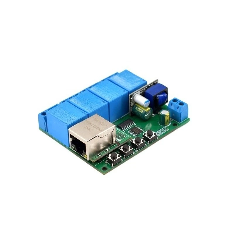 For 4-Channel TCP Serial Port RJ45 Ethernet Secondary Development Remote Control Switch 12f Module Relay MQTT220