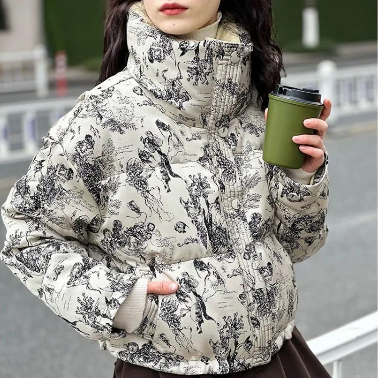 2024 New Women\'s Winter Short Thick Cotton Clothes Trendy Jackets Loose Casual Fashion Jackets