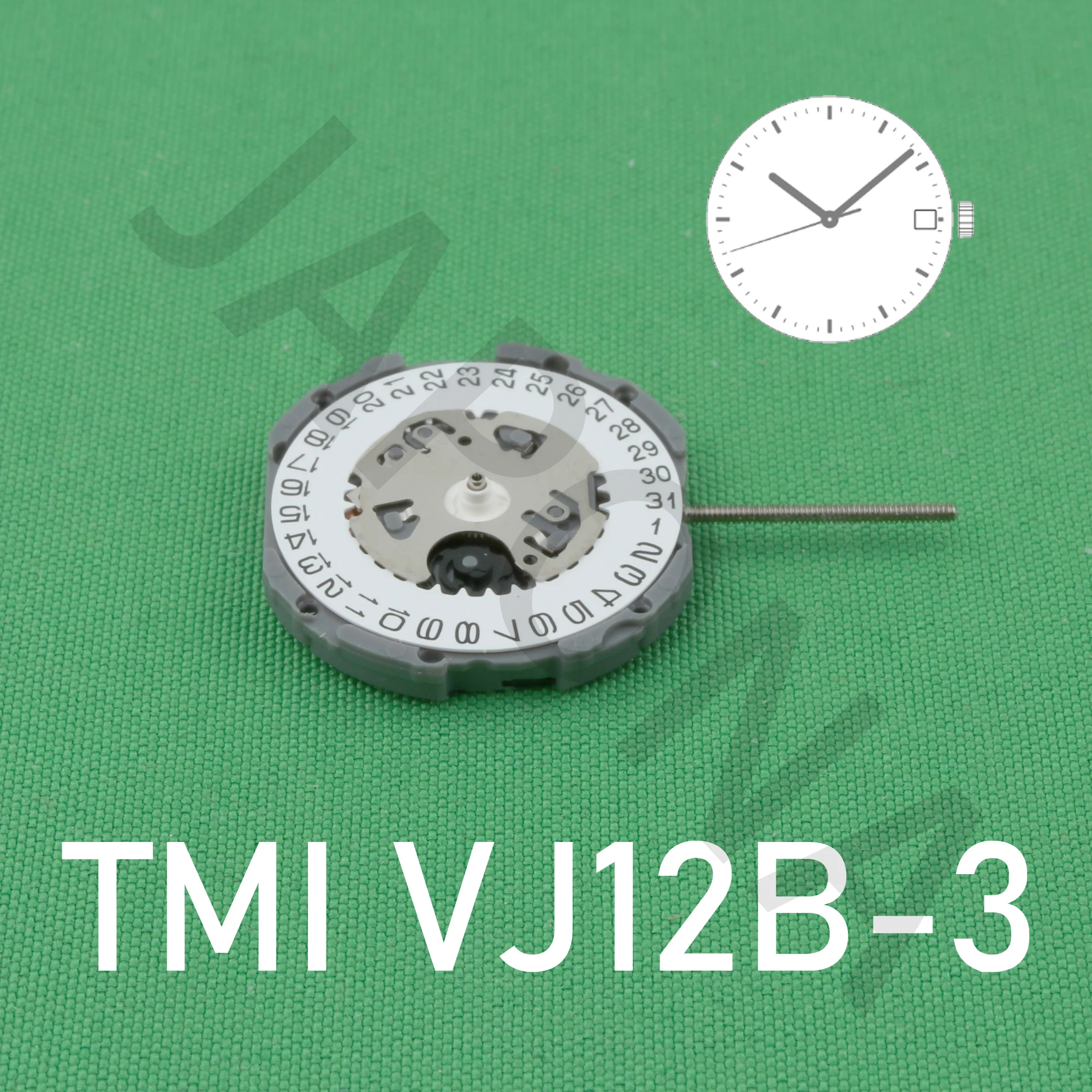 VJ12 MOVEMENT japan TMI VJ12B-3 movement VJ12B movement 3 hands slim movement 3 hands / date quartz movement