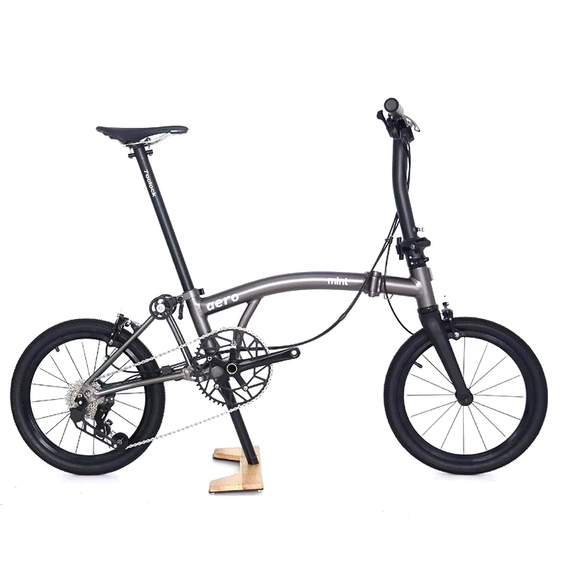 

Велосипед MINT AERO 16 дюймов, алюминиевый, трехскладной, 8,9 кг, 7-скоростной, с тройным складыванием, вилка C5/карбон