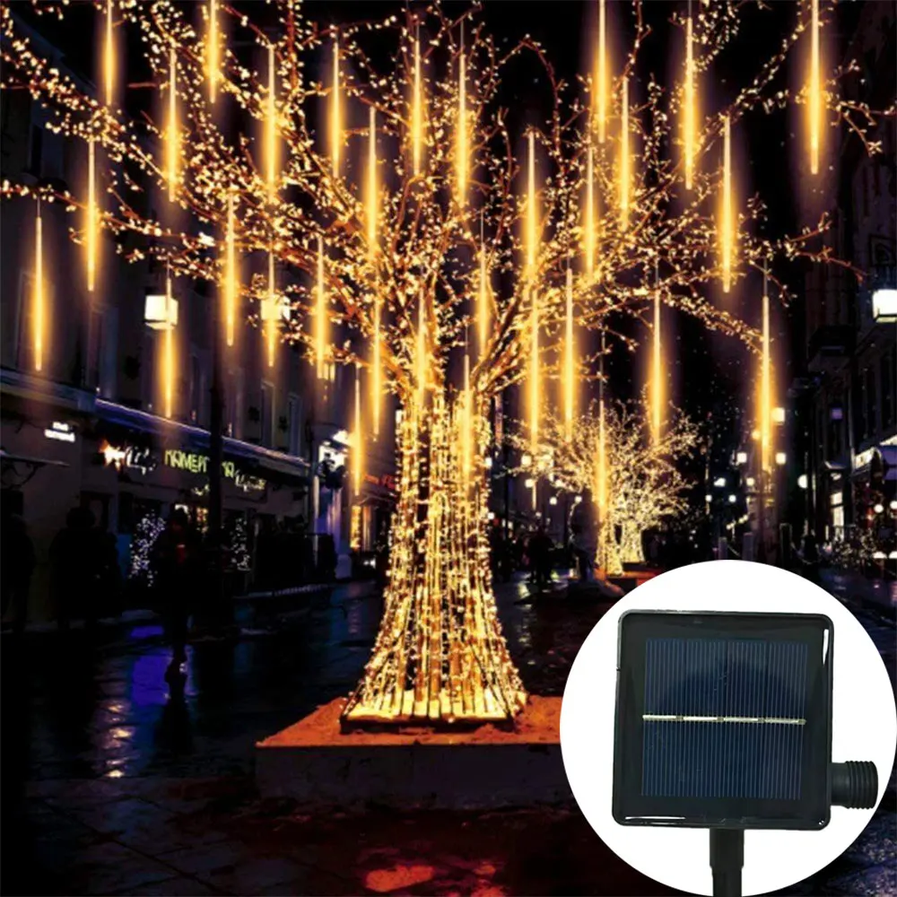 

Solar Led Light Outdoor Meteor Shower Rain String Lights Waterproof Garden Decor New Year Street Garland Christmas Decoration