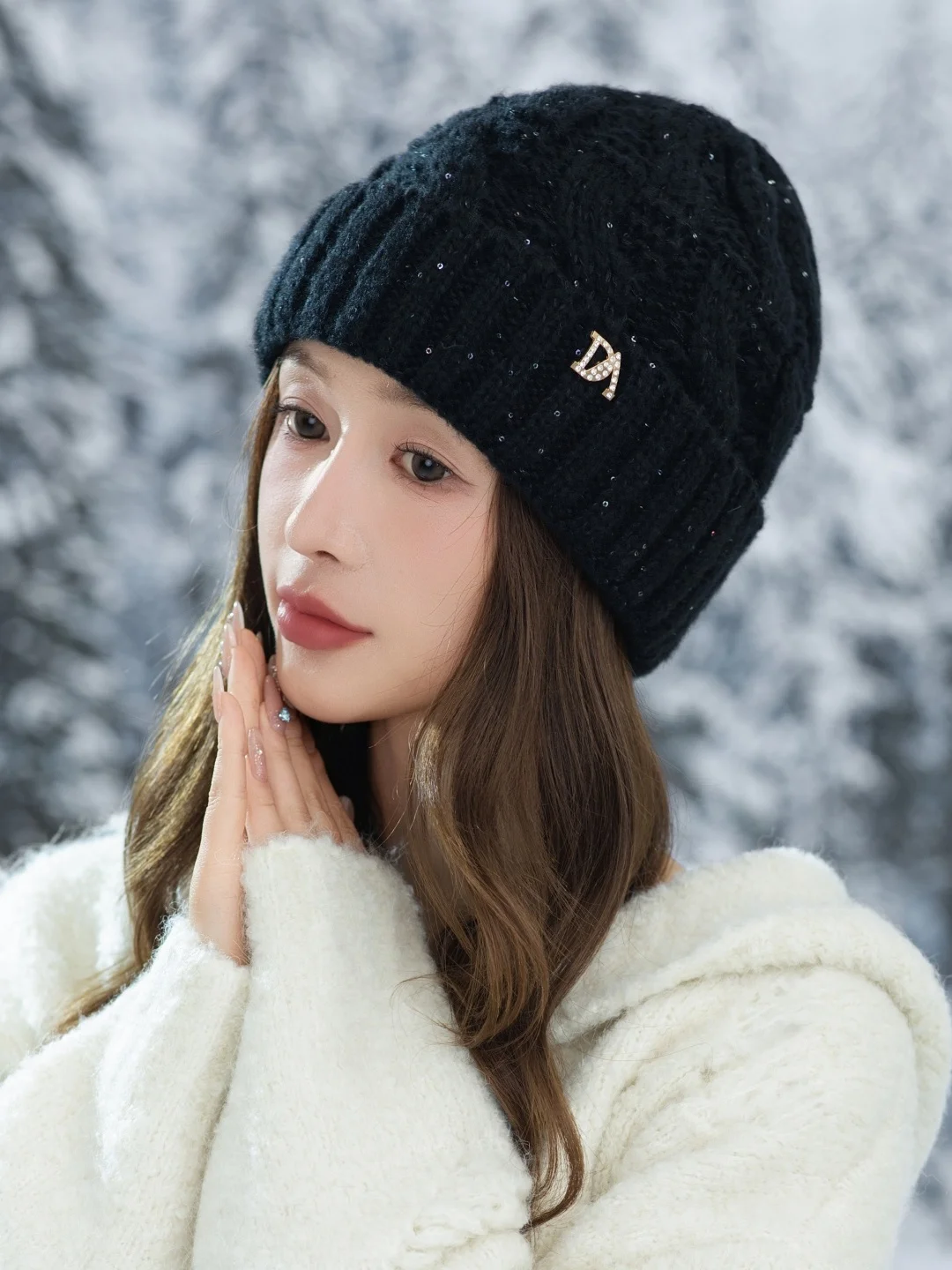 chapeu-de-malha-coreano-sle-thiened-com-brilho-quente-feminino-outono-inverno-protecao-para-os-ouvidos-versatil-aba-plana-macia-e-confortavel-acr