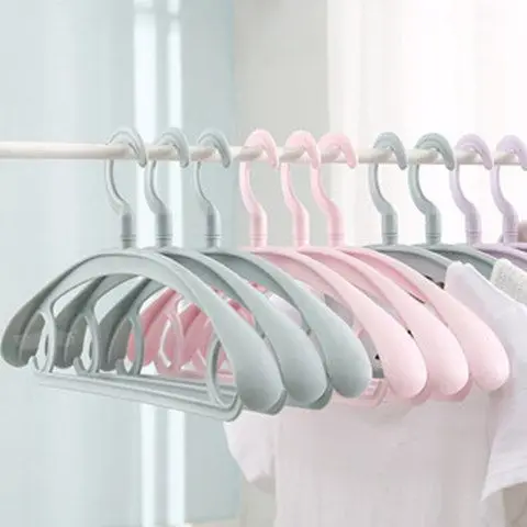 10pcs Clothes Hanger Racks Plastic Display Hangers Wide Shoulder Non-slip Clothing Hanging Student Coats Hanger Organizer