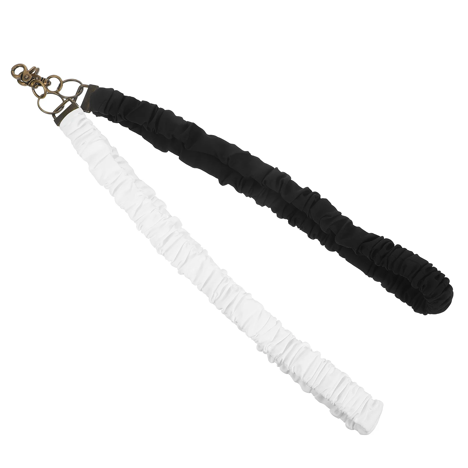 

2pcs Elastic Lanyard For Id Badges Adjustable Polyester Neck Strap Anti-Loss Badge Reel For Office School Event - Stylus Pen