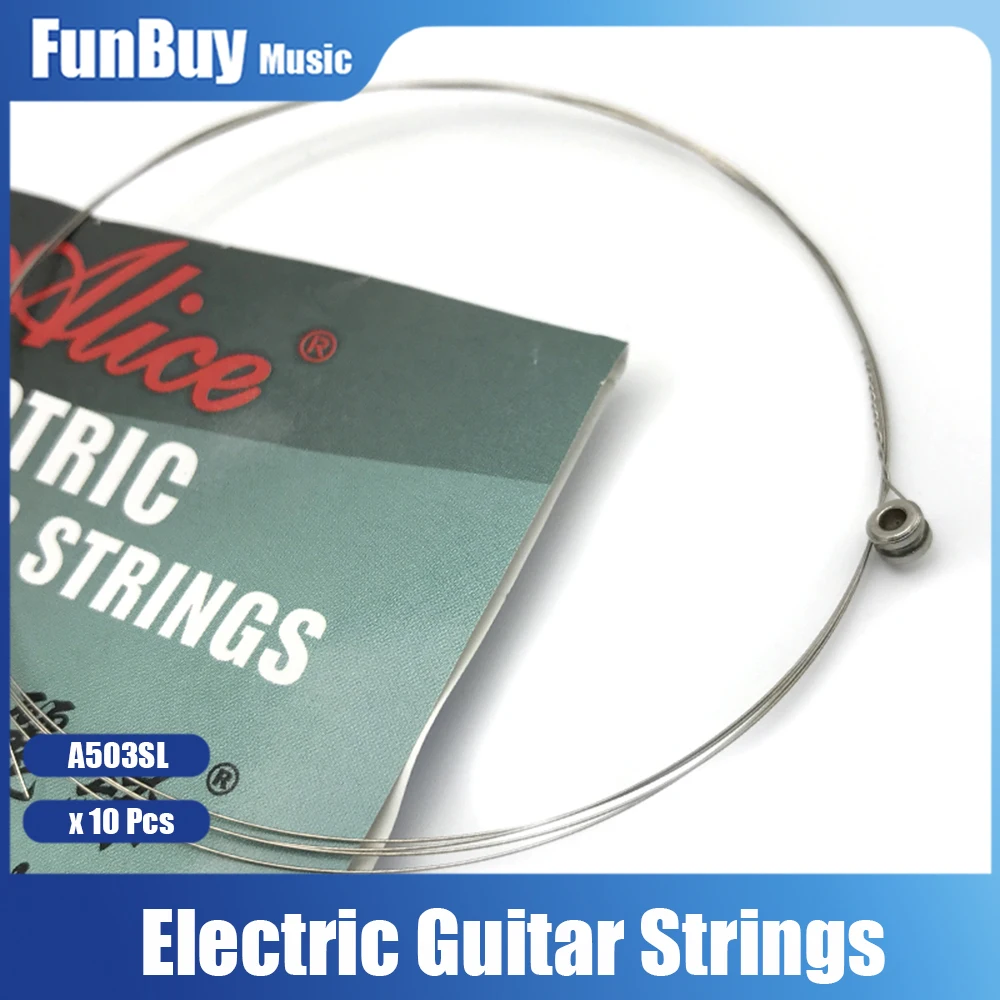 10pcs Alice Electric Guitarra String A503SL .009 inch .23 mm 1 1st High E First String for Electric Guitar