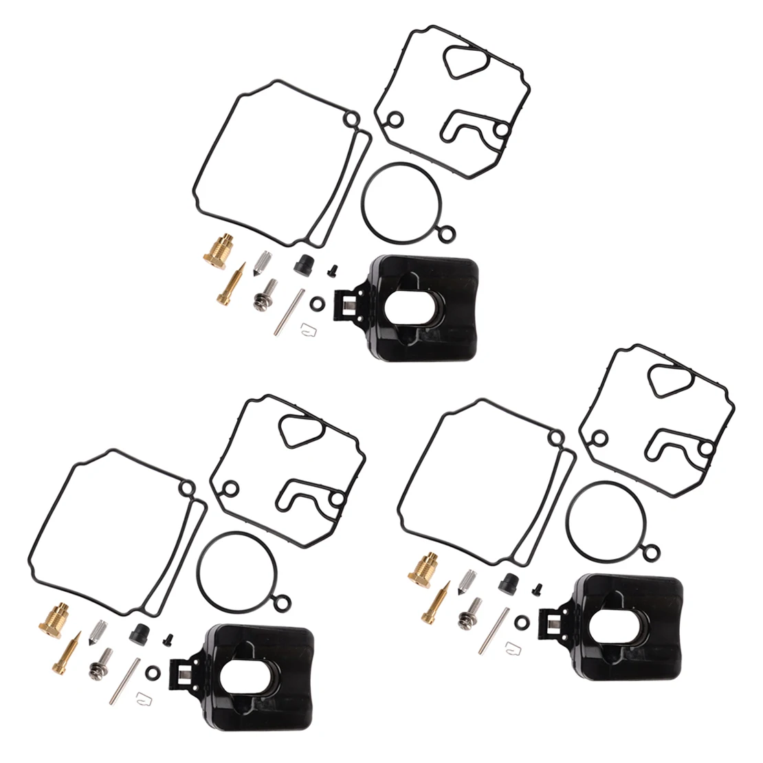 

6H4W00930300 3 Sets Outboard Carburetor Repair Rebuild Kit Fit for Yamaha 2-Stroke 40Hp 50Hp 1989 1990 1991 1992 1993 1994-2006