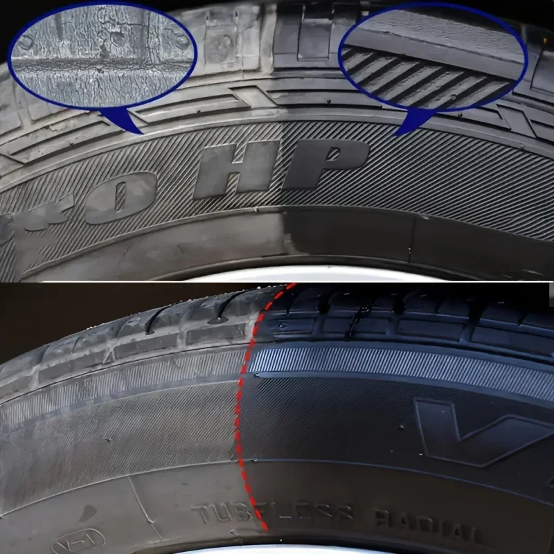 Specialized tire and rubber restoration wax - restores black shine, prevents cracking, plastic and seat repair-suitable for car