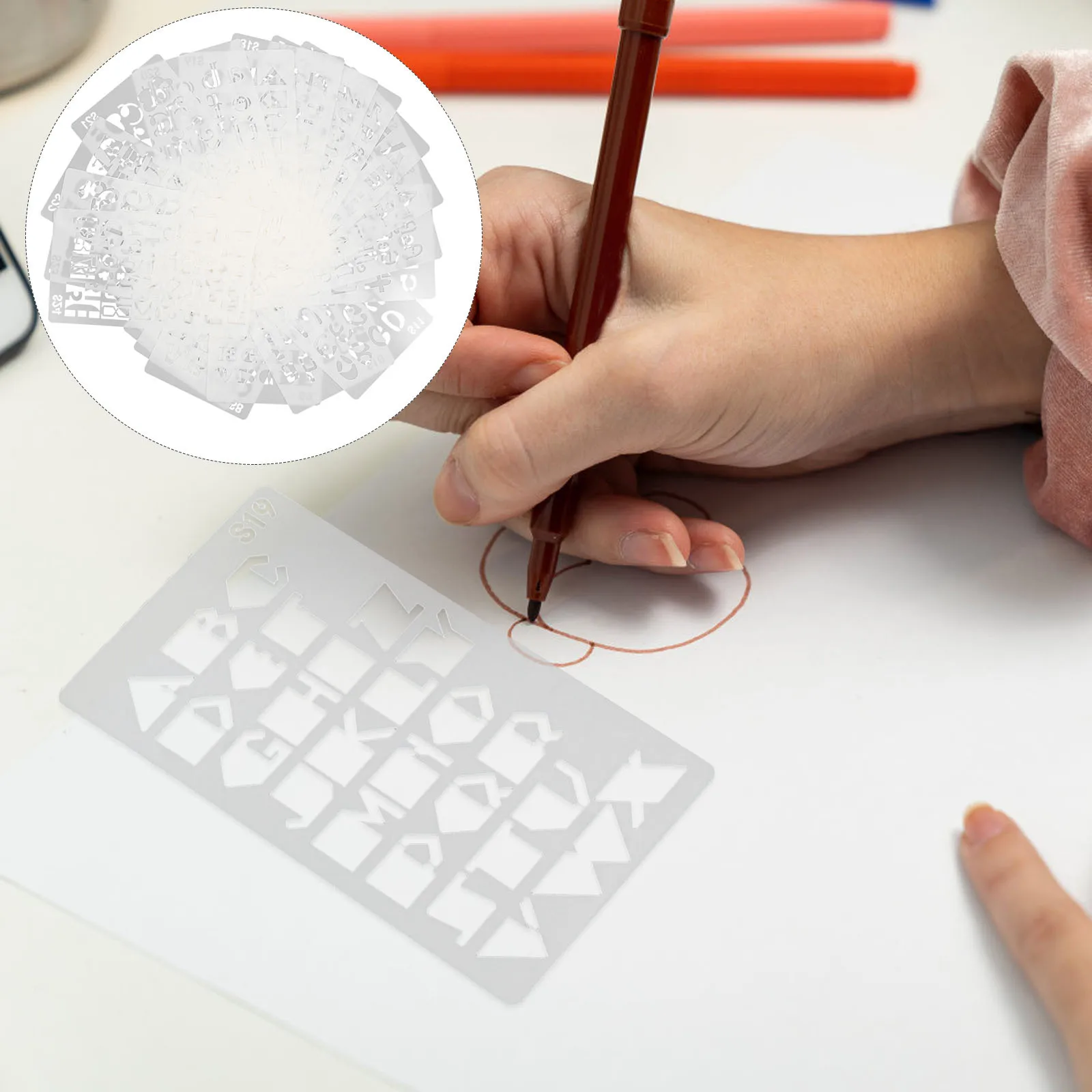 

24Pcs Letter Stencils Hollow English Alphabet Painting Templates Durable DIY Scrapbook Drawing Equipment Stencils