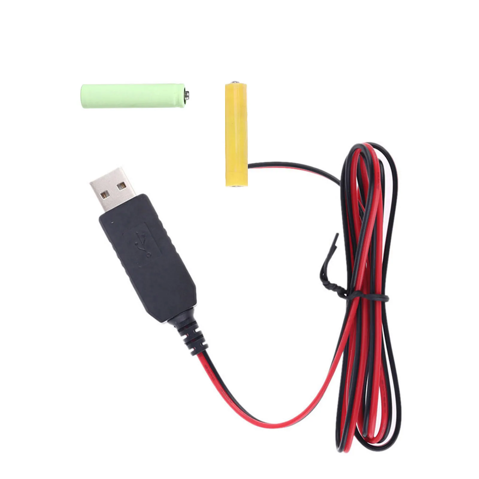 

1pc LR03 AAA Battery Eliminators Cable USB Power Supply Cable Replace 2pcs 1.5V AAA Battery for Electric Toy Flashlight