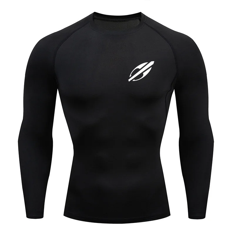 Men's T-shirt Fitness Short T-shirt Quick Dry work out Gym Tights Muscle shirt Top Sports Running shirt Compression MMA Clothing