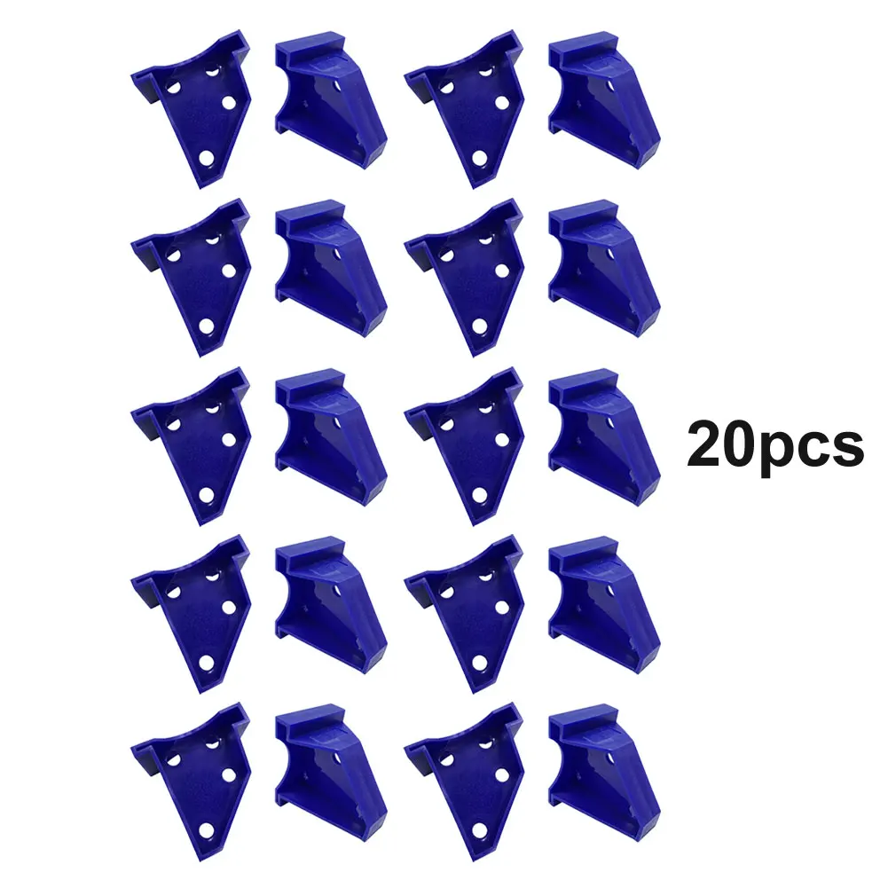 Blue 20Pcs Flooring Spacers 2 In 1 Design For 1/2 1/4 Inch Gaps ABS Plastic Wedge For Laminate Hardwood Floor Laying Kit