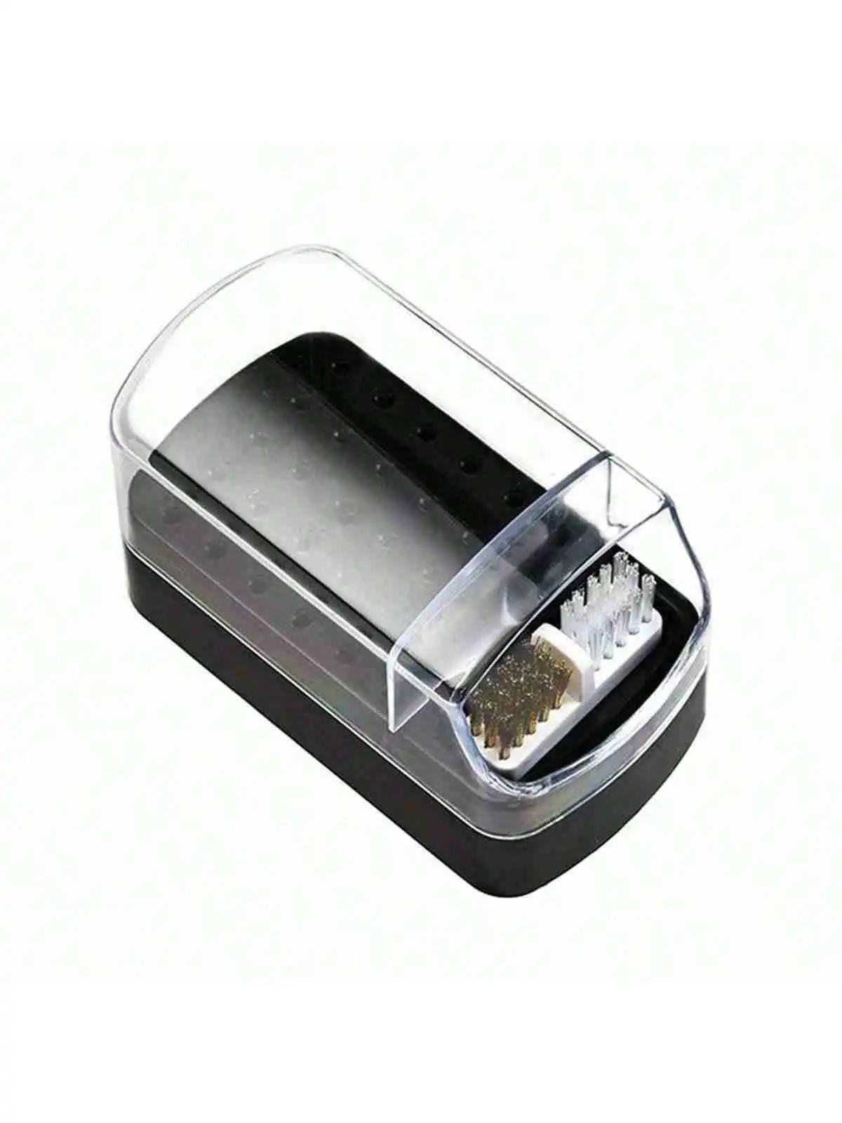 2 in 1 네일 드릴 비트 보관함 30구 클리닝 브러쉬 포함 매니큐어 살롱 그라인딩 헤드 홀더 디스플레이 네일 아트 액세서리