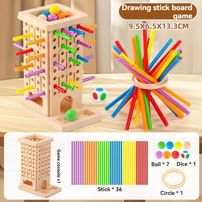 Multiplayer Battle Wooden Stick Tower Game, Early Education Montessori Toys, Thinking Training Parent-child Interactive Toy
