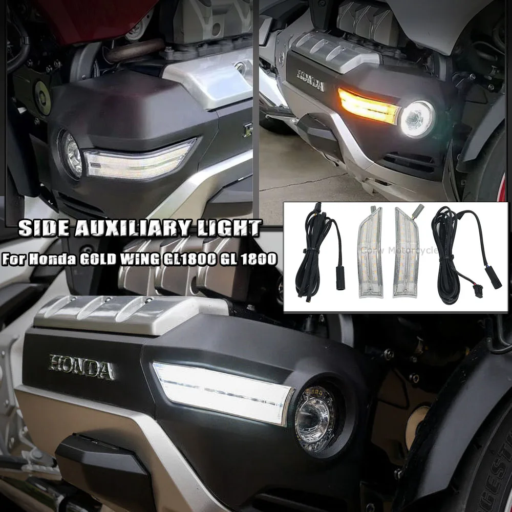 

Gold Wing For Honda GOLD WING GL1800 GL 1800 2018-2022 Motorcycle Fog Light Side Auxiliary LED Turn Signals Decorative Cowl Ligh