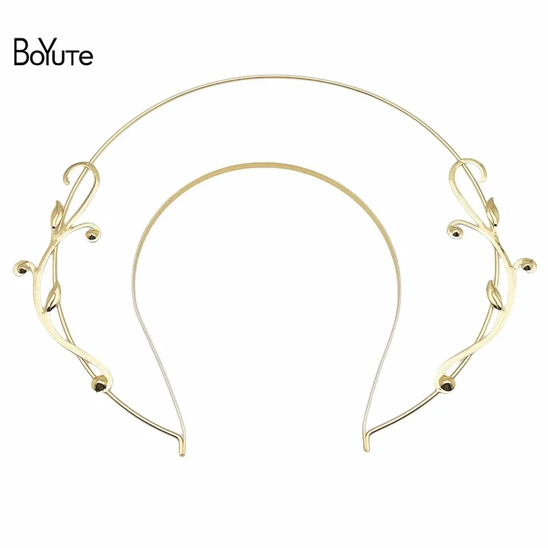 

BoYuTe (2 Pieces/Lot) 210MM Metal Headband Crown Tiara Base Welding 125MM Vine Diy Hair Jewelry Accessories Materials