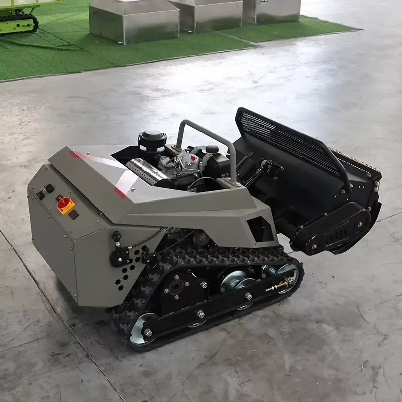 Stock Fast Delivery 800mm Diesel Powered 2-Stroke Crawler Self Propelled Remote Control Industrial Grade Lawn Mower