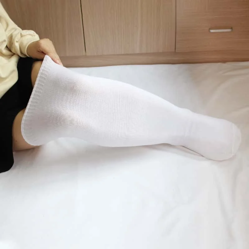 2026new Large Plus Size Thigh High Stockings White Black Over Knee Long Socks for Oversized Woman Thick Leg Warmer Autumn Winter