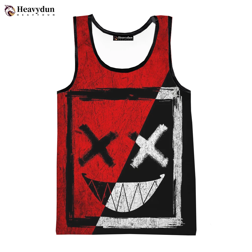 Devil Smiling Face 2023 Fashion Summer Men Tank Tops Sleeveless Spring Harajuku Streetwear 3D Printed Beach Tops Men\'s Clothing