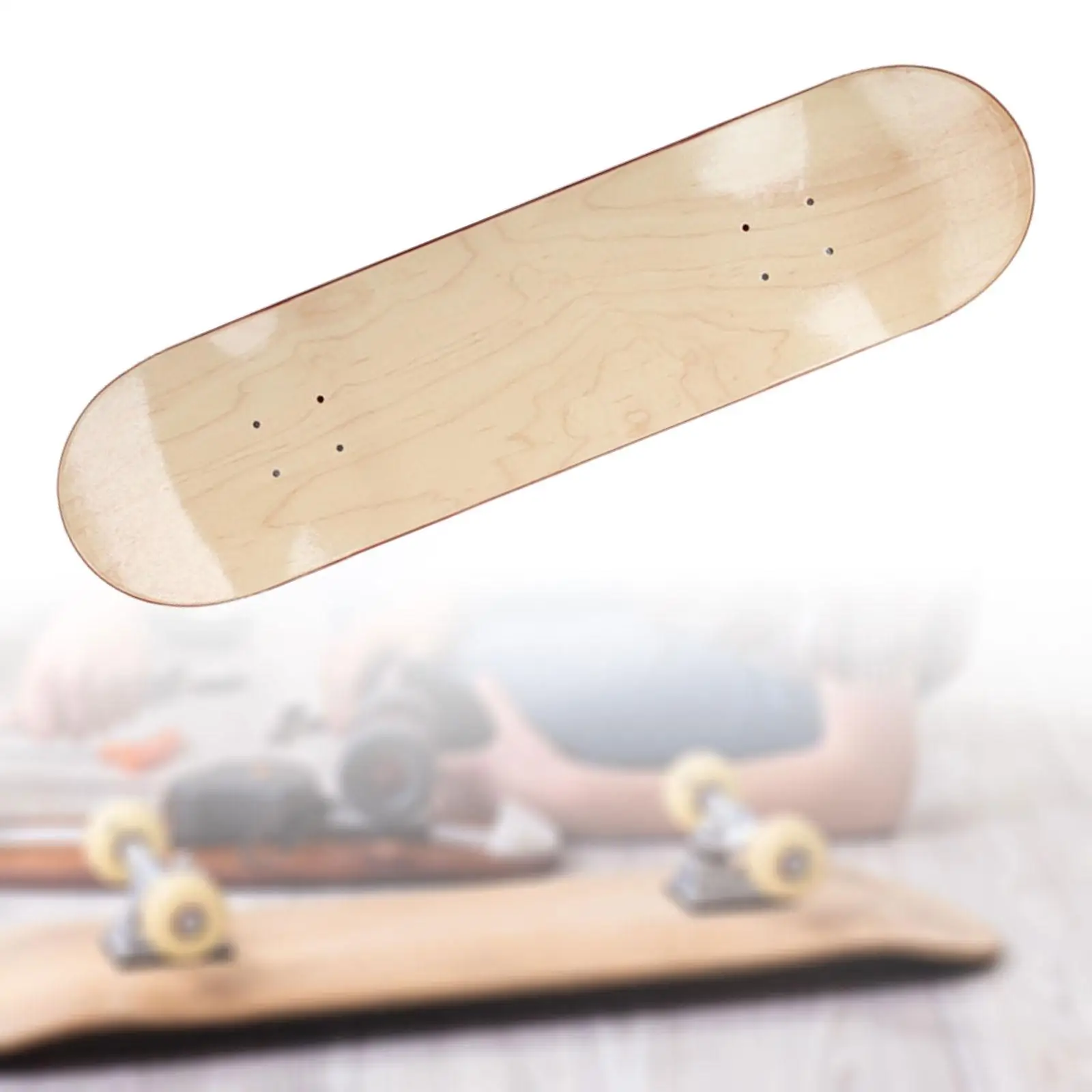 Blank Skateboard Deck DIY Painting Wooden Skate Deck 31 x 8 Inches Unpainted Double Tail Skateboard for Children Beginners Kids