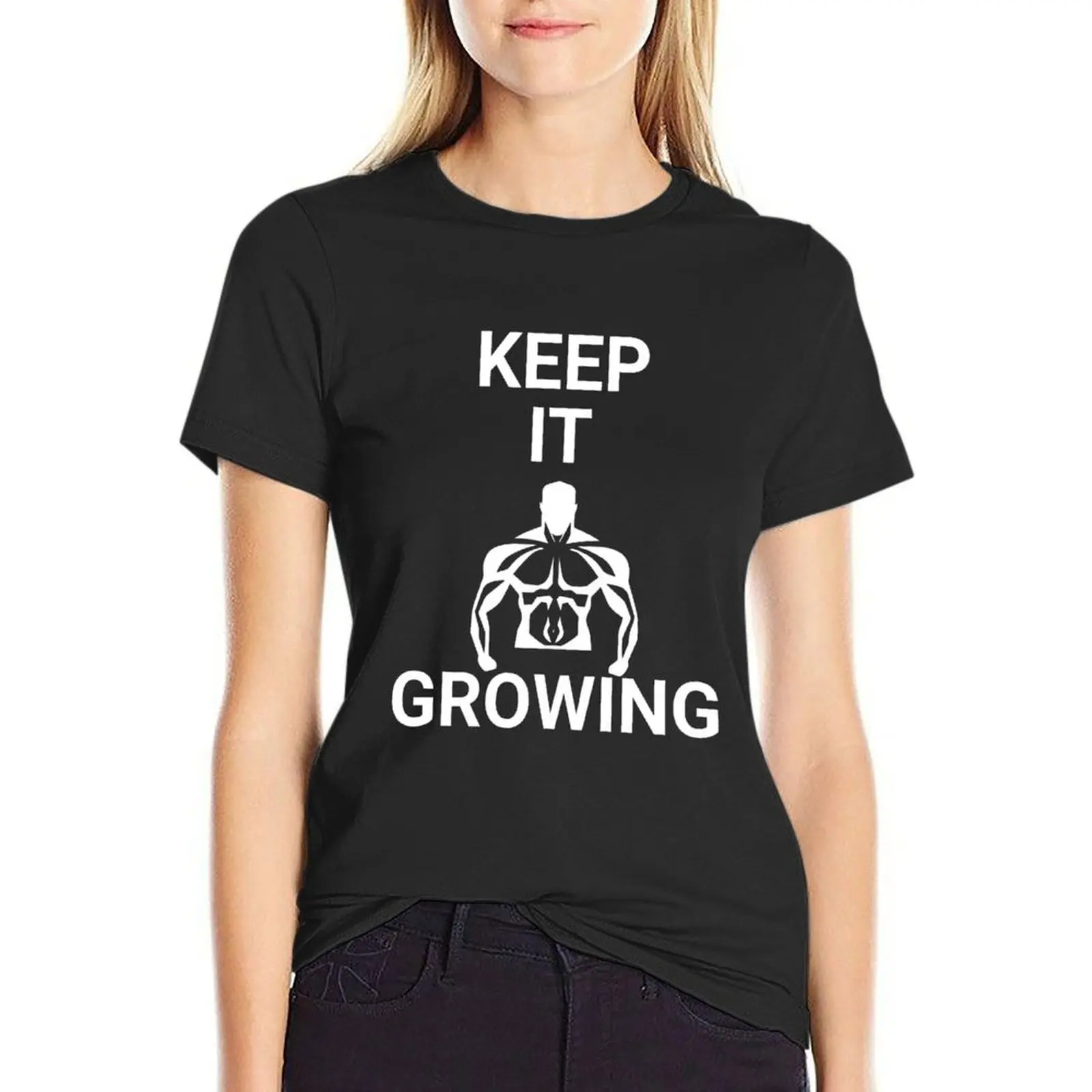 

Keep it growing T-Shirt anime customizeds kawaii clothes t shirts for Women graphic