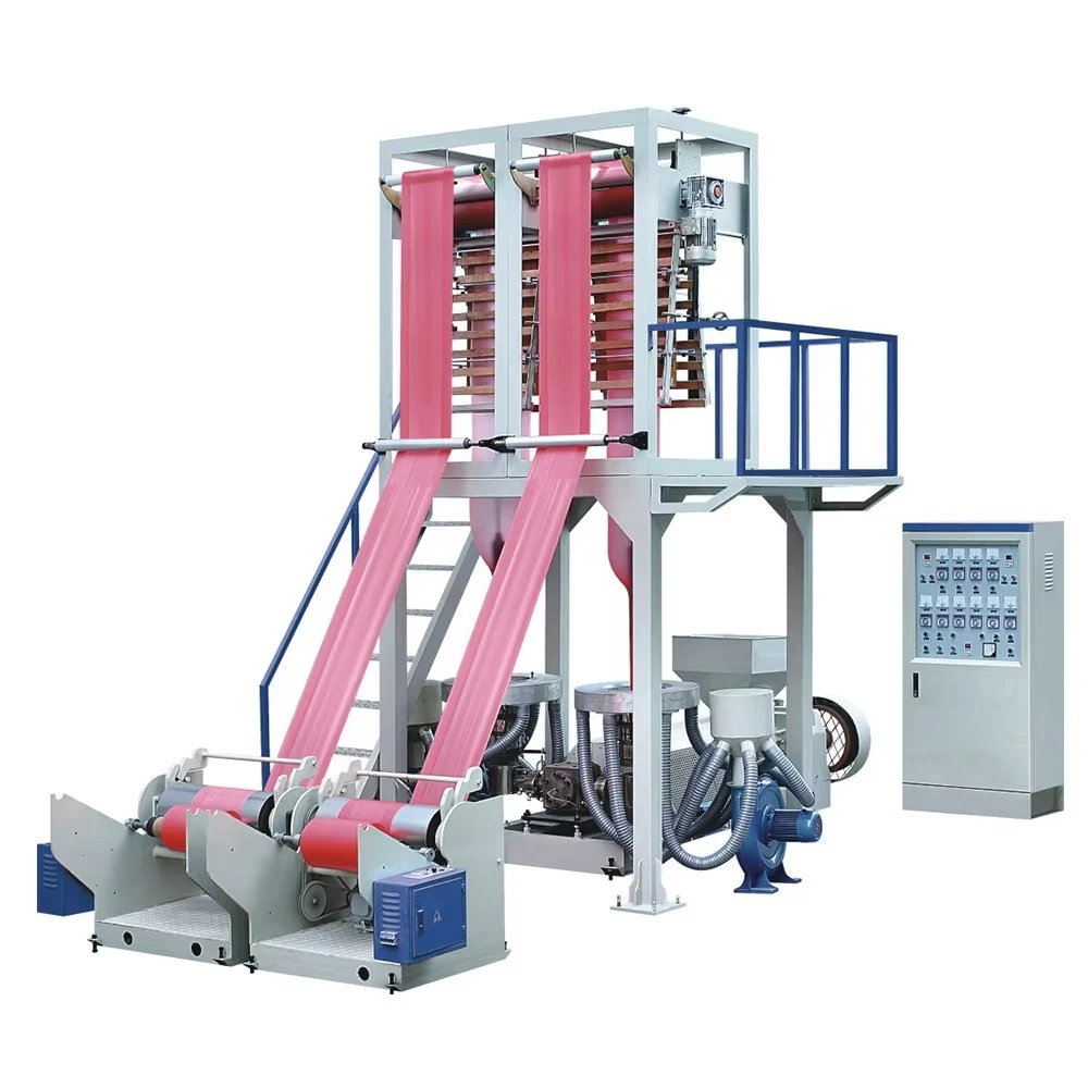 High Speed PE  Shopping Bag Garbage Bag Double Head Film Blowing Extruder Machine